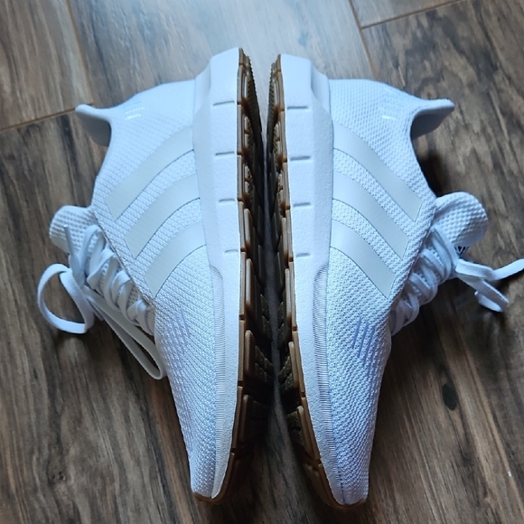 Adidas White Swift Running Mesh Sneakers - Picture 4 of 12